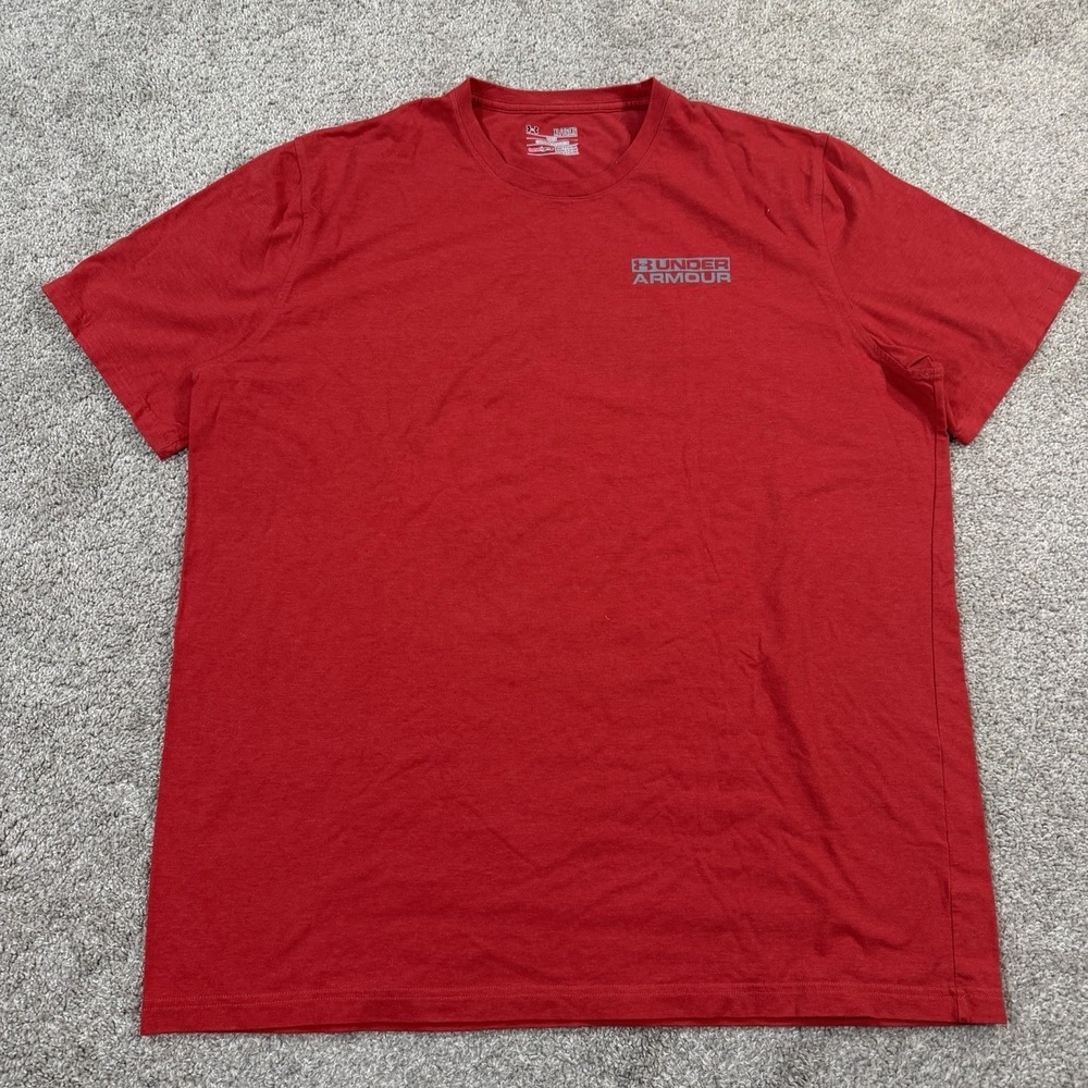 Under‎ Armour Performance HeatGear T Shirt XL Red Athletic Gym Training Running